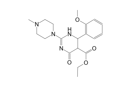 5-pyrimidinecarboxylic acid, 1,4,5,6-tetrahydro-6-(2-methoxyphenyl)-2-(4-methyl-1-piperazinyl)-4-oxo-, ethyl ester