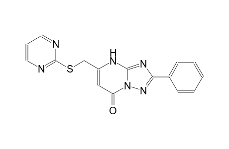 [1,2,4]triazolo[1,5-a]pyrimidin-7(4H)-one, 2-phenyl-5-[(2-pyrimidinylthio)methyl]-