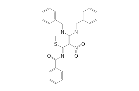 N-(3,3-BIS-(BENZYLAMINO)-1-(METHYLTHIO)-2-NITROPROP-2-ENYLIDENE)-BENZAMIDE