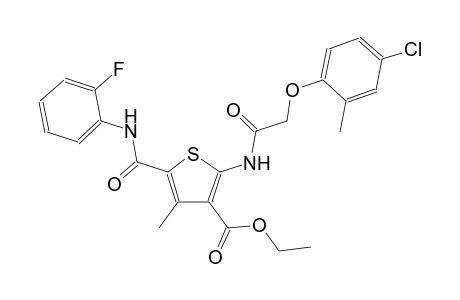 3-thiophenecarboxylic acid, 2-[[(4-chloro-2-methylphenoxy)acetyl]amino]-5-[[(2-fluorophenyl)amino]carbonyl]-4-methyl-,