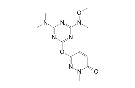 6-({4-(dimethylamino)-6-[methoxy(methyl)amino]-1,3,5-triazin-2-yl}oxy)-2-methyl-3(2H)-pyridazinone