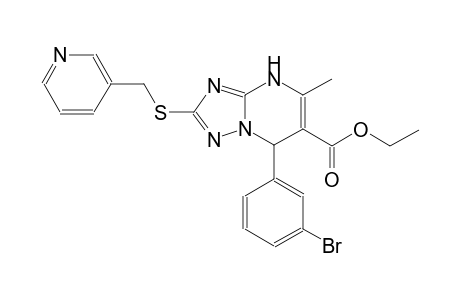 ethyl 7-(3-bromophenyl)-5-methyl-2-[(3-pyridinylmethyl)sulfanyl]-4,7-dihydro[1,2,4]triazolo[1,5-a]pyrimidine-6-carboxylate