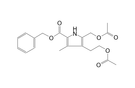 1H-pyrrole-2-carboxylic acid, 4-[2-(acetyloxy)ethyl]-5-[(acetyloxy)methyl]-3-methyl-, phenylmethyl ester