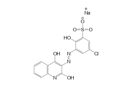 Benzenesulfonic acid, 5-chloro-3-[(1,2-dihydro-4-hydroxy-2-oxo-3-quinolinyl)azo]-2-hydroxy-, monosodium salt