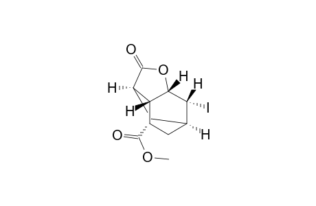 3,6-Methanobenzofuran-8-carboxylic acid, octahydro-7-iodo-2-oxo-, methyl ester, (3.alpha.,3a.beta.,6.alpha.,7.beta.,7a.beta.,8R*)-