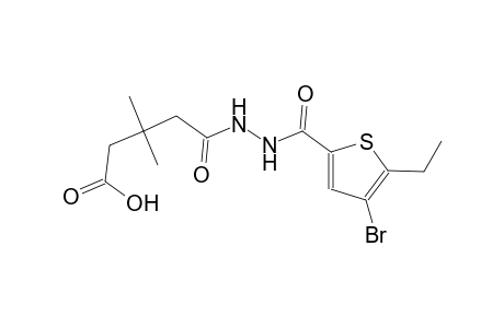 5-{2-[(4-bromo-5-ethyl-2-thienyl)carbonyl]hydrazino}-3,3-dimethyl-5-oxopentanoic acid