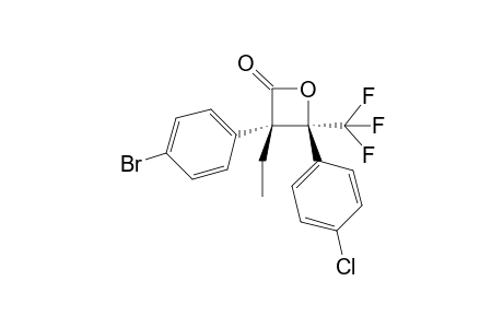 (3S,4S)-3-(4-bromophenyl)-4-(4-chlorophenyl)-3-ethyl-4-(trifluoromethyl)oxetan-2-one