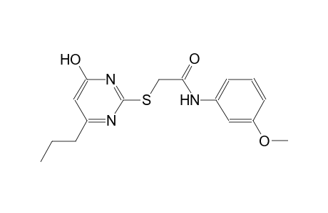 2-[(4-hydroxy-6-propyl-2-pyrimidinyl)sulfanyl]-N-(3-methoxyphenyl)acetamide