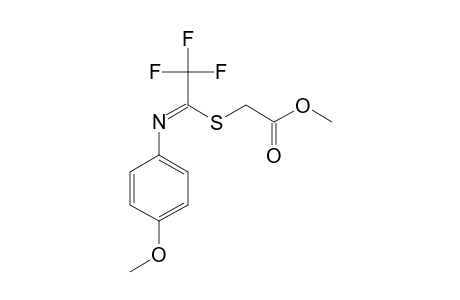Methyl S-(1-((N-4-methoxyphenyl)imino)-2,2,2-trifluoroethyl)thioglycolate