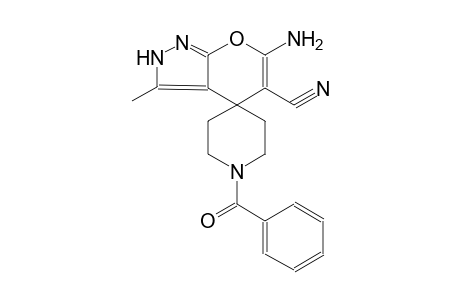 6-amino-1'-(benzoyl)-3-methylspiro[2H-pyrano[6,5-c]pyrazole-4,4'-piperidine]-5-carbonitrile 6-amino-1'-(benzoyl)-3-methyl-spiro[2H-pyrano[6,5-c]pyrazole-4,4'-piperidine]-5-carbonitrile 6-amino-3-methyl-1'-(oxo-phenylmethyl)-5-spiro[2H-pyrano[6,5-c]pyrazole-4,4'-piperidine]carbonitrile 6-amino-3-methyl-1'-phenylcarbonyl-spiro[2H-pyrano[6,5-c]pyrazole-4,4'-piperidine]-5-carbonitrile