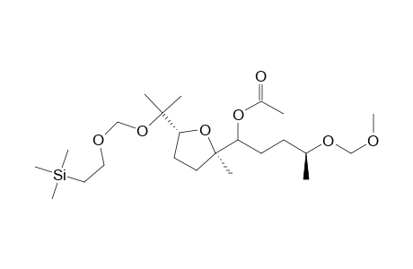 (2S,5R)-2-[(2R,4S)-1-Acetoxy-4-(methoxymethoxy)pentyl]tetrahydro-2-methyl-5-[1-[[2-(trimethylsilyl)ethoxy]methoxy]-1-methylethyl]furan