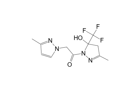 3-methyl-1-[(3-methyl-1H-pyrazol-1-yl)acetyl]-5-(trifluoromethyl)-4,5-dihydro-1H-pyrazol-5-ol