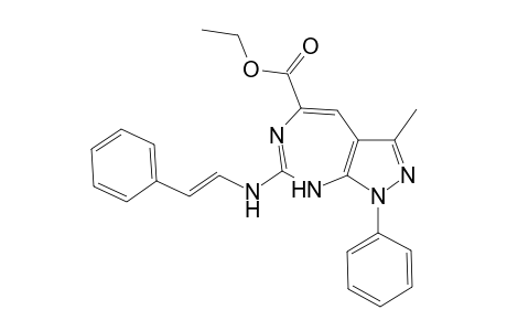 1-Phenyl-3-methyl-5-(ethoxycarbonyl)-7-[2-(phenylvinyl)amino]pyrazolo[3,4-d][1,3]diazepine