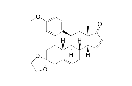 (8R,9S,10R,11S,13S,14R)-11-(4-methoxyphenyl)-13-methyl-17-spiro[1,2,4,7,8,9,10,11,12,14-decahydrocyclopenta[a]phenanthrene-3,2'-1,3-dioxolane]one