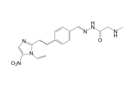 N-methylglycine, {p-[2-(5-nitro-1-vinylimidazol-2-yl)vinyl]benzylidene}hydrazide