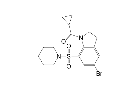 1H-indole, 5-bromo-1-(cyclopropylcarbonyl)-2,3-dihydro-7-(1-piperidinylsulfonyl)-