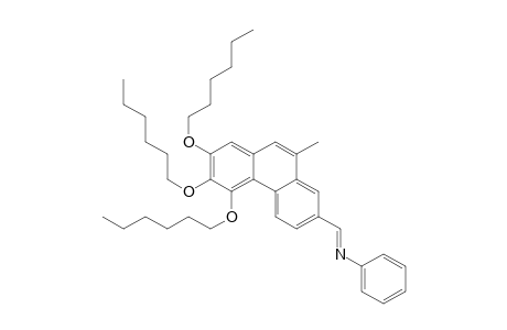 N-{[ E-5,6,7-tris( Hexyloxy)-10-methyl-2-phenanthrenyl ]methylene} aniline