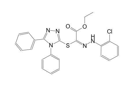 ethyl (2E)-[(2-chlorophenyl)hydrazono][(4,5-diphenyl-4H-1,2,4-triazol-3-yl)sulfanyl]ethanoate