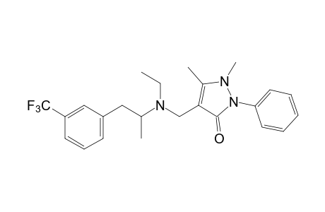 2,3-dimethyl-4-{{ethyl[alpha-methyl-m-(trifluoromethyl)phenethyl]amino}methyl}-1-phenyl-3-pyrazolin-5-one