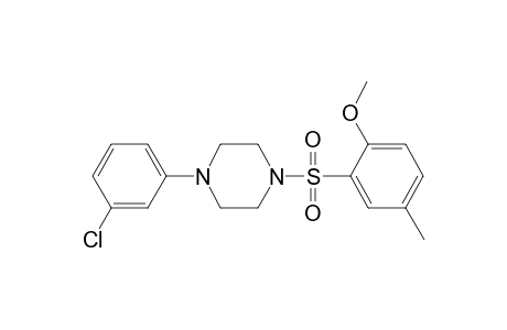 1-(3-Chlorophenyl)-4-[(2-methoxy-5-methylphenyl)sulfonyl]piperazine