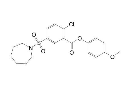 benzoic acid, 2-chloro-5-[(hexahydro-1H-azepin-1-yl)sulfonyl]-, 4-methoxyphenyl ester