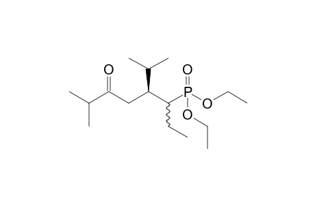 Diethyl (1R/S,2S)-(1-ethyl-2-isopropyl-5-methyl-4-oxohexyl)phosphonate