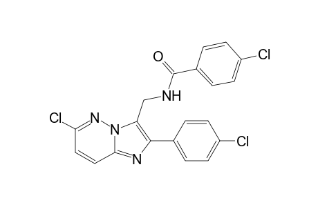 4-Chloranyl-N-[[6-chloranyl-2-(4-chlorophenyl)imidazo[1,2-b]pyridazin-3-yl]methyl]benzamide