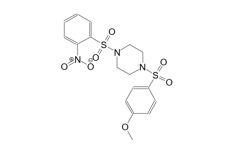 piperazine, 1-[(4-methoxyphenyl)sulfonyl]-4-[(2-nitrophenyl)sulfonyl]-