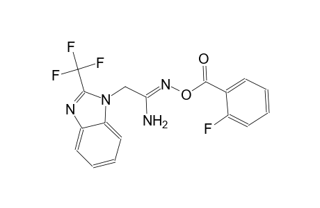 (1Z)-N'-[(2-fluorobenzoyl)oxy]-2-[2-(trifluoromethyl)-1H-benzimidazol-1-yl]ethanimidamide