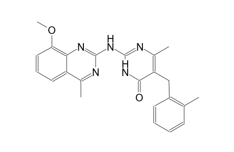 4(3H)-pyrimidinone, 2-[(8-methoxy-4-methyl-2-quinazolinyl)amino]-6-methyl-5-[(2-methylphenyl)methyl]-