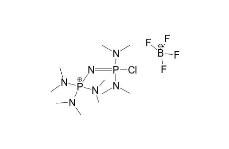P2(CL)*BF4;1-CHLORO-1,1,3,3,3-PENTAKIS-(DIMETHYLAMINO)-1-LAMBDA-5-DIPHOSPHAZEN-3-IUM-TETRAFLUORBORATE