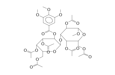 METHYL 2,4,6-TRI-O-ACETYL-3-[2-O-(3,4,5-TRIMETHOXYBENZOYL)-3,4,6-TRI-O-ACETYL-ALPHA-D-GALACTOPYRANOSYL]-BETA-D-GALACTOPYRANOSIDE