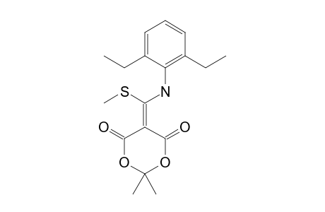 5-[(2,6-DIETHYLANILINO)-(METHYLTHIO)-METHYLENE]-2,2-DIMETHYL-1,3-DIOXANE-4,6-DIONE