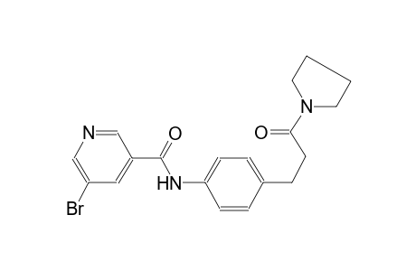5-bromo-N-{4-[3-oxo-3-(1-pyrrolidinyl)propyl]phenyl}nicotinamide