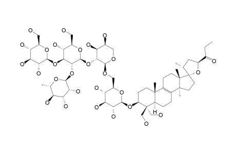 SCILLANOSIDE-L-1;#1;15-DEOXO-30-HYDROXYEUCOSTEROL-3-O-ALPHA-L-RHAMNOPYRANOSYL-(1->2)-[BETA-D-GLUCOPYRANOSYL-(1->3)]-BETA-D-GLUCOPYRANOSYL-(1->2)-ALPHA-L-ARABI