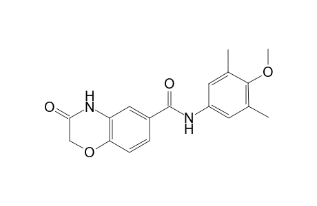 2H-1,4-Benzoxazine-6-carboxamide, 3,4-dihydro-N-(4-methoxy-3,5-dimethylphenyl)-3-oxo-