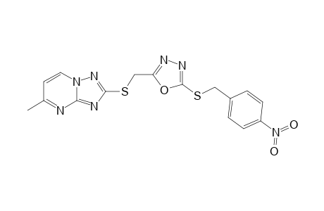 2-((5-(4-Nitrobenzylthio)-1,3,4-oxadiazol-2-yl)-methylthio)-5-dimethyl-1,2,4-triazolo-[1,5-a]pyrimidine