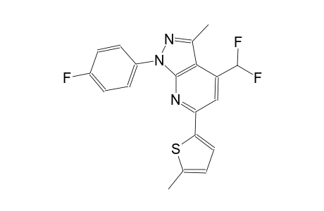 1H-pyrazolo[3,4-b]pyridine, 4-(difluoromethyl)-1-(4-fluorophenyl)-3-methyl-6-(5-methyl-2-thienyl)-