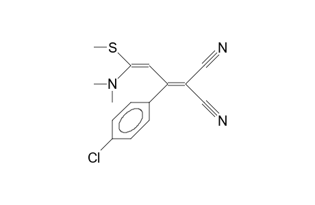 2-CYANO-3-(4-CHLOROPHENYL)-5-DIMETHYLAMINO-5-METHYLTHIO-PENTA-2,4-DIENE-NITRILE
