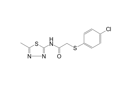 2-[(4-chlorophenyl)sulfanyl]-N-(5-methyl-1,3,4-thiadiazol-2-yl)acetamide