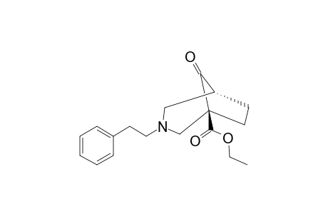 ETHYL-8-OXO-3-(2-PHENYLETHYL)-3-AZABICYCLO-[3.2.1]-OCTANE-1-CARBOXYLATE