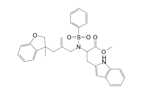 3-Methyl-3-{3-[N-(phenylsulfonyl)-N-[1-(methoxycarbonyl)-2-(2-indolyl)ethyl]amino]-2-methylenepropyl}-2,3-dihydrobenzofuran