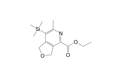 Furo[3,4-c]pyridine-4-carboxylic acid, 1,3-dihydro-6-methyl-7-(trimethylsilyl)-, ethyl ester