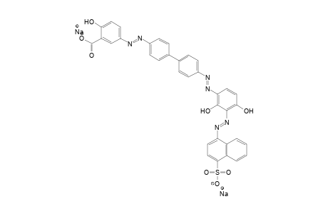 Benzoic acid, 5-[[4'-[[2,4-dihydroxy-3-[(4-sulfo-1-naphthalenyl)azo]phenyl]azo][1,1'-biphenyl]-4-yl]azo]-2-hydroxy-, disodium salt
