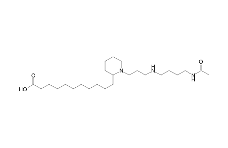 11-[1-(8-acetamido-4-aza-octyl)2-piperidyl]undecanoic acid