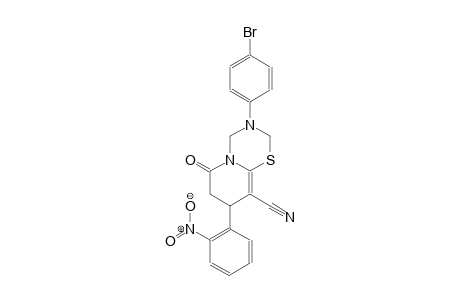 2H,6H-pyrido[2,1-b][1,3,5]thiadiazine-9-carbonitrile, 3-(4-bromophenyl)-3,4,7,8-tetrahydro-8-(2-nitrophenyl)-6-oxo-