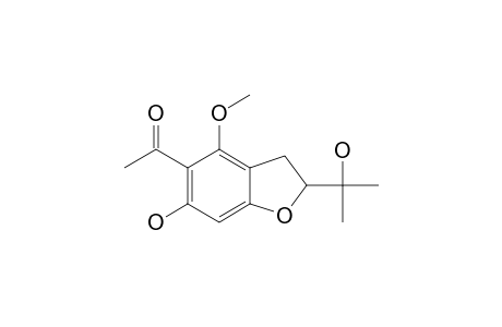 5-ACETYL-2,3-DIHYDRO-6-HYDROXY-2-(2-HYDROXYISOPROPYL)-4-METHOXY-BENZOFURAN