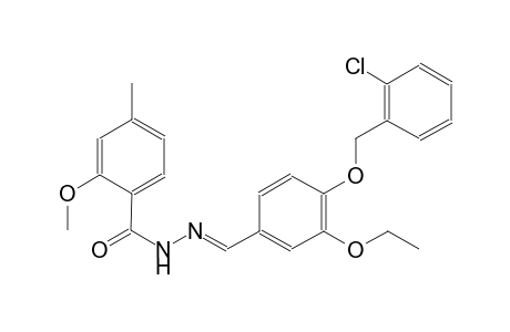 N'-((E)-{4-[(2-chlorobenzyl)oxy]-3-ethoxyphenyl}methylidene)-2-methoxy-4-methylbenzohydrazide