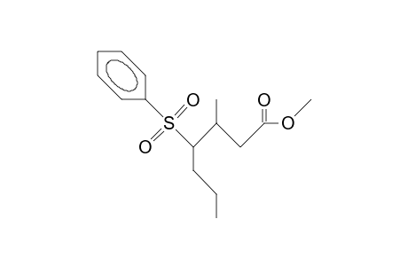 Methyl 3-methyl-4-phenylsulfonyl-heptanoate