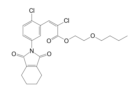 2-Propenoic acid, 2-chloro-3-[2-chloro-5-(1,3,4,5,6,7-hexahydro-1,3-dioxo-2H-isoindol-2-yl)phenyl]-, 2-butoxyethyl ester